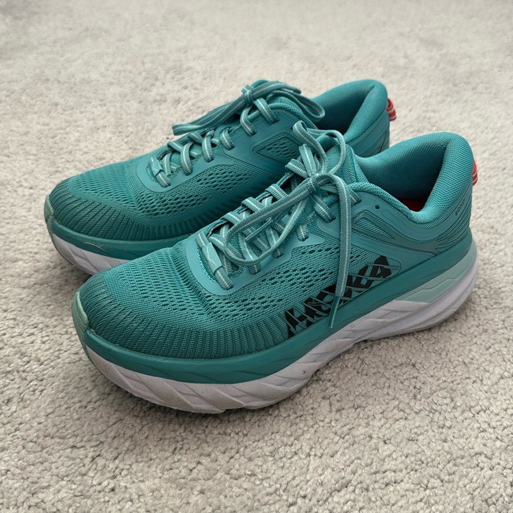 Used Hoka One One Bondi 7 Aquarelle Eggshell Blue